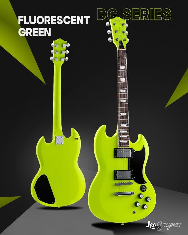 Guitarra elétrica Leo Jaymz 39 polegadas Solid Body Poplar Wood